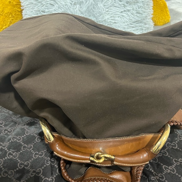 Gucci Dark Brown Leather Hobo Large Horsebit Bag - Picture 11 of 14